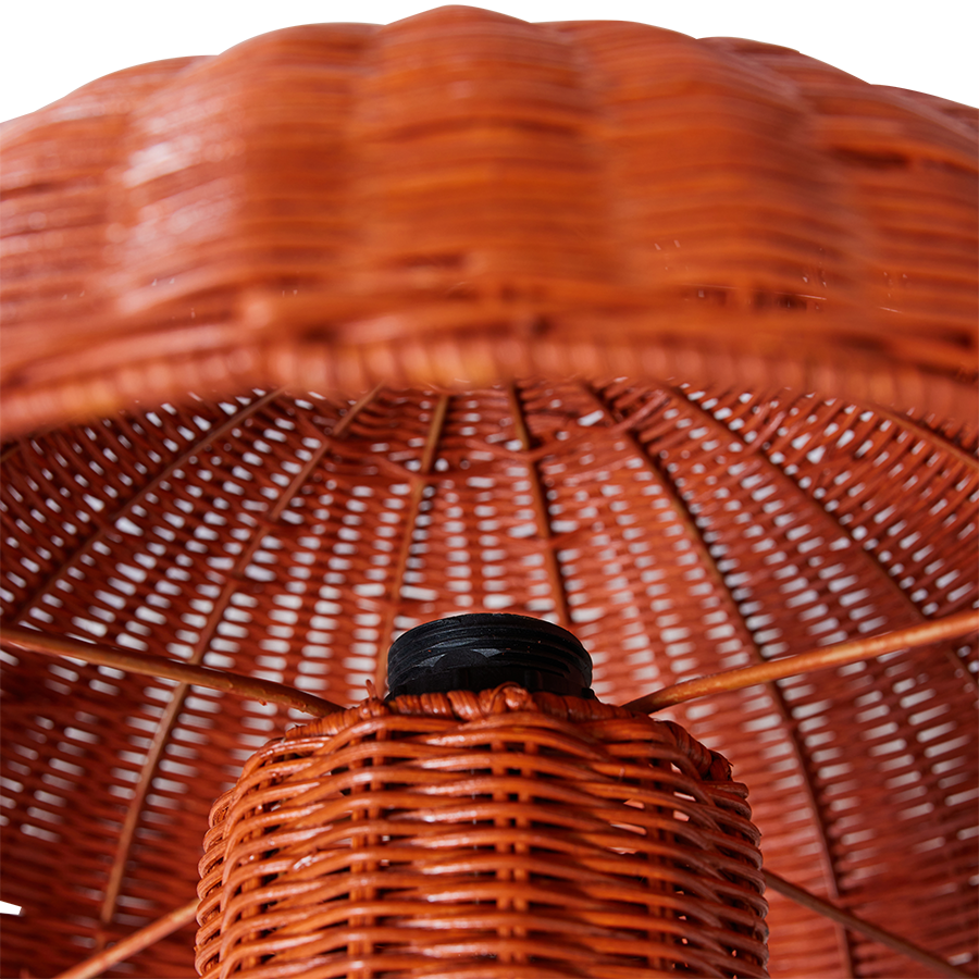 Lampi rattan mushroom - coral