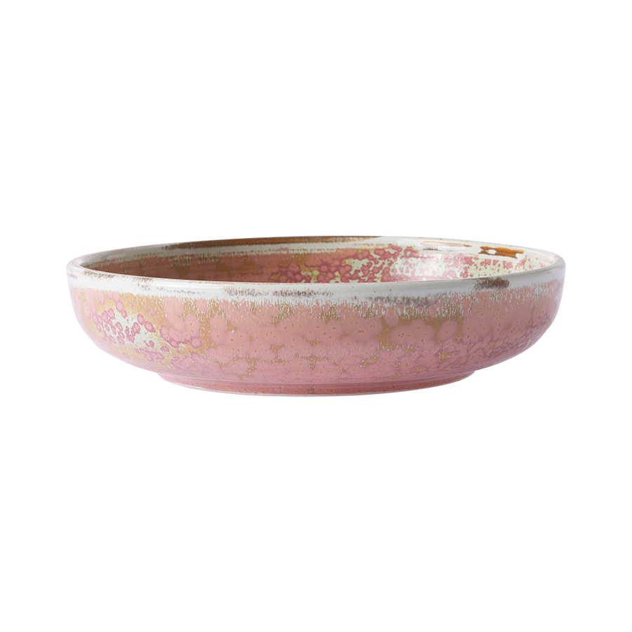 Chef ceramics djúpur diskur L - rustic pink