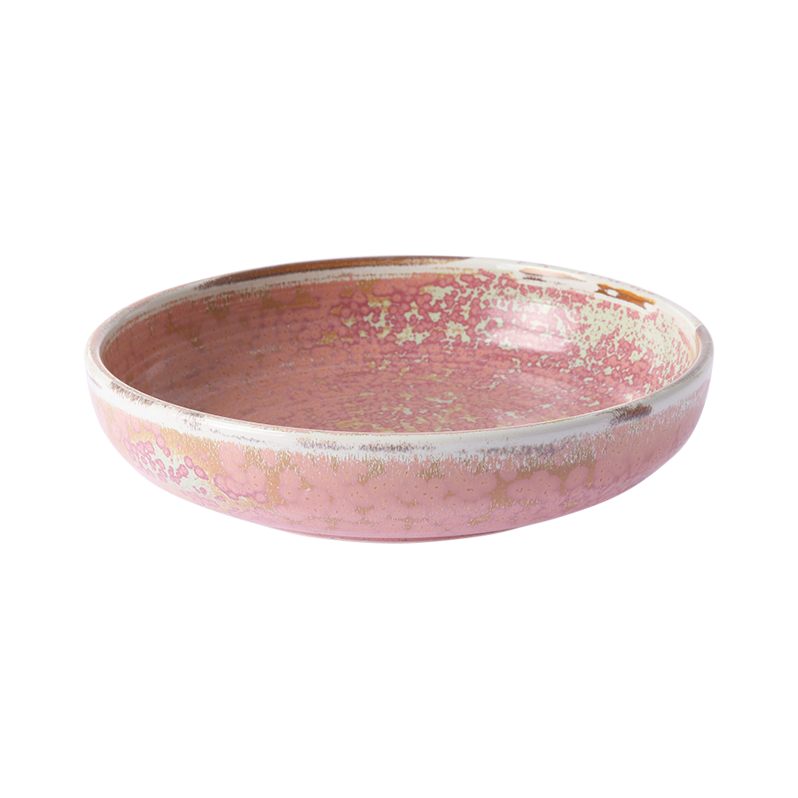Chef ceramics djúpur diskur L - rustic pink