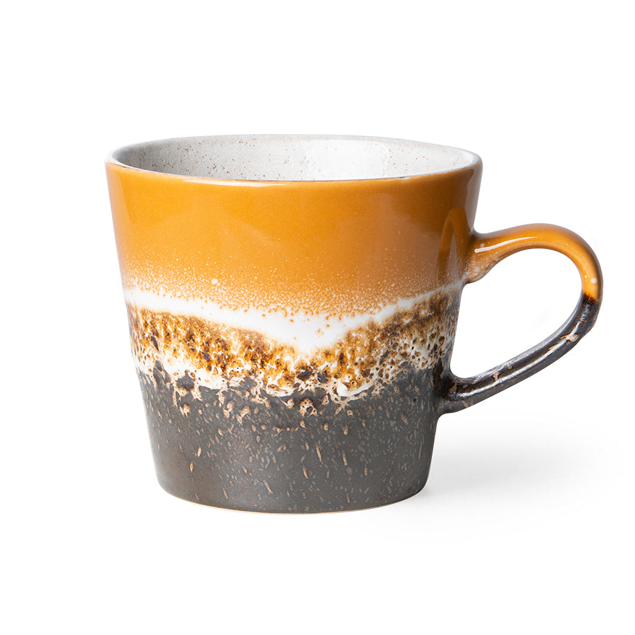 70's keramík cappuccino bolli - fire