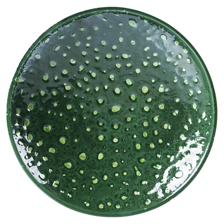 The Emeralds skál á fæti - dripping green