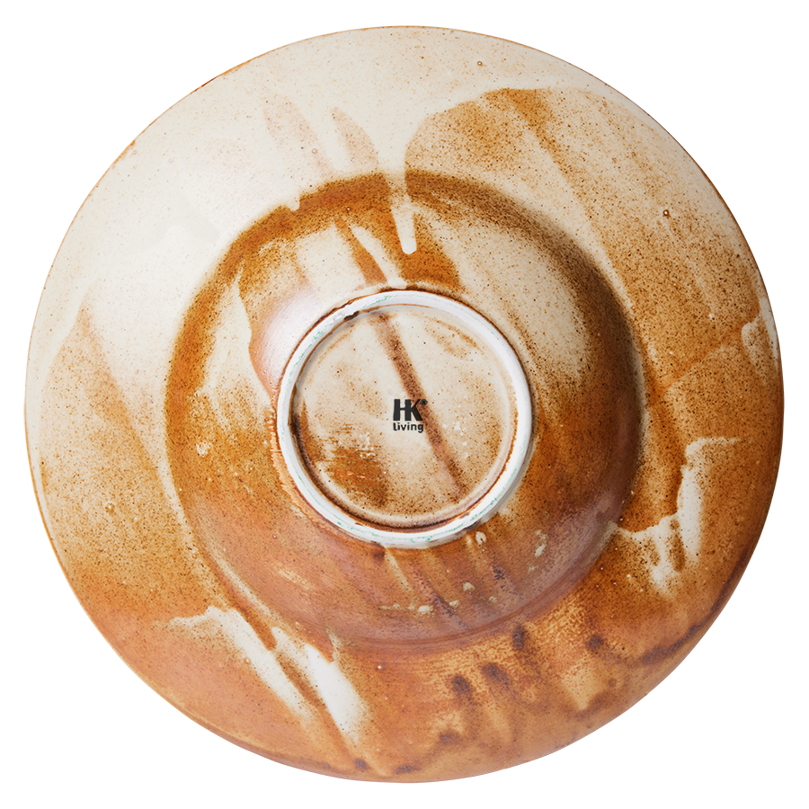 Chef ceramics pasta diskur - rustic cream/brown