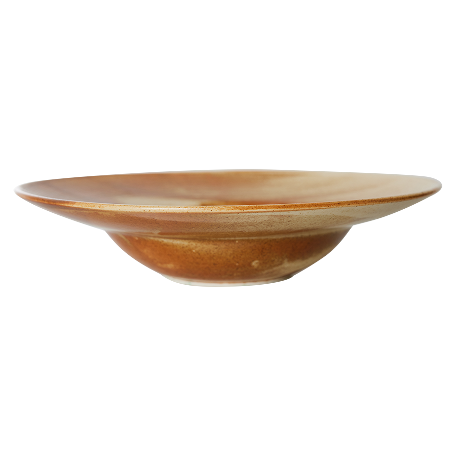 Chef ceramics pasta diskur - rustic cream/brown