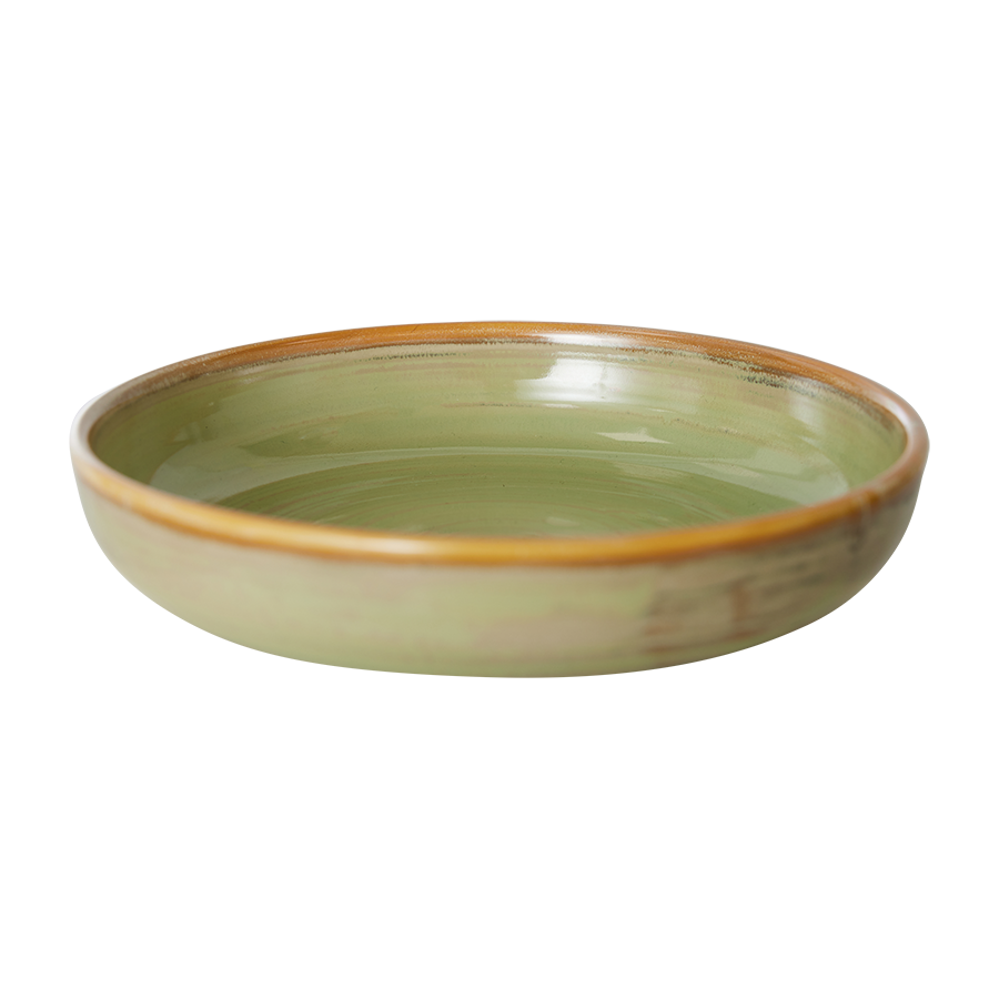 Chef ceramics djúpur diskur L - moss green