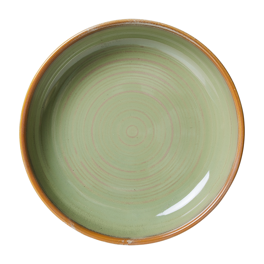 Chef ceramics djúpur diskur L - moss green