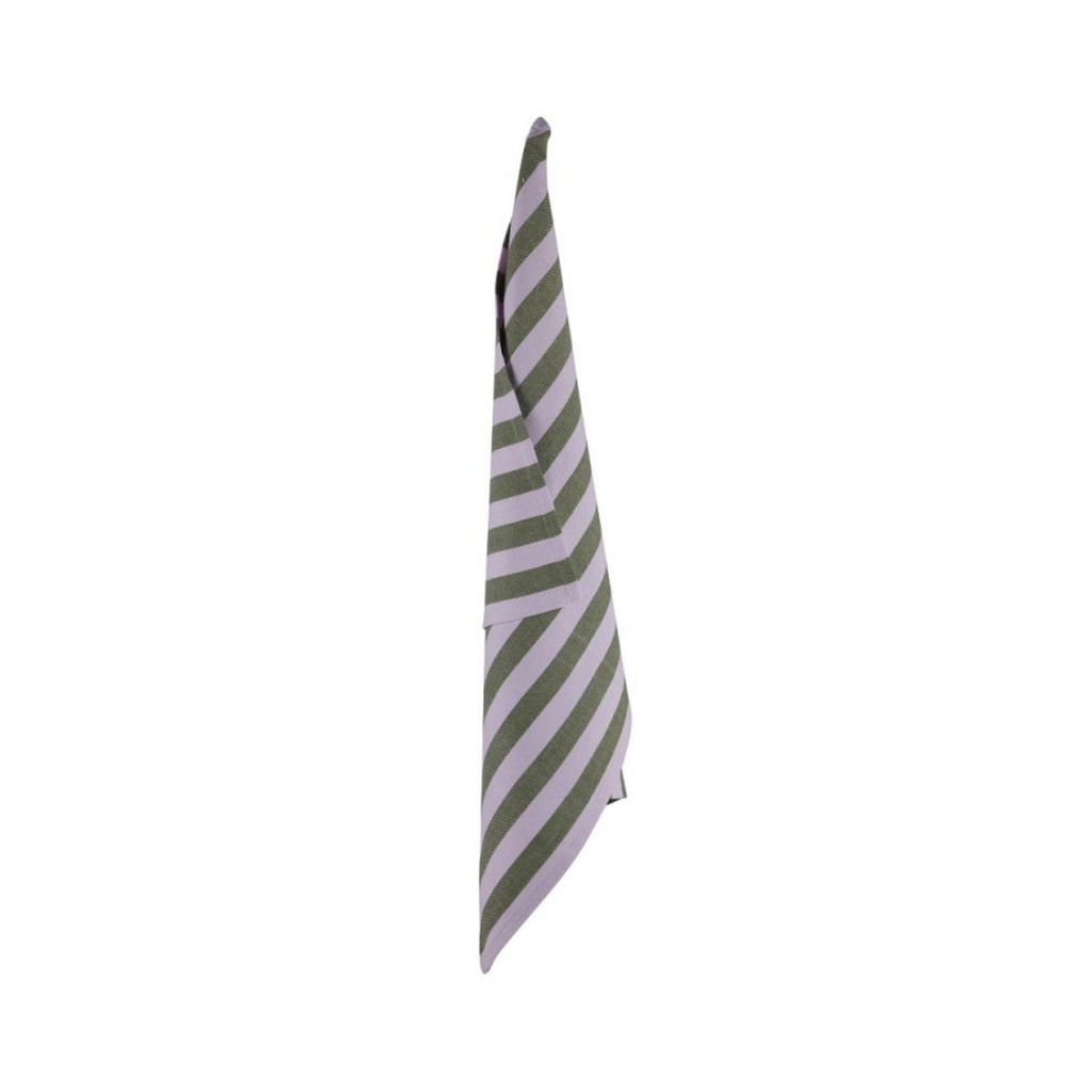 Viskastykki - striped green