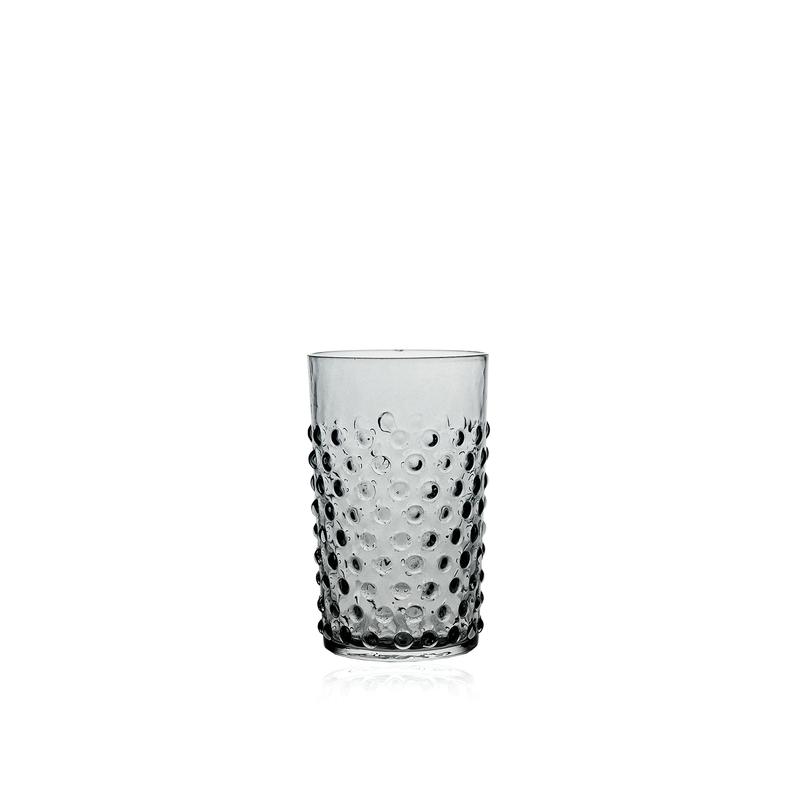 Hobnail glas - grey smoke