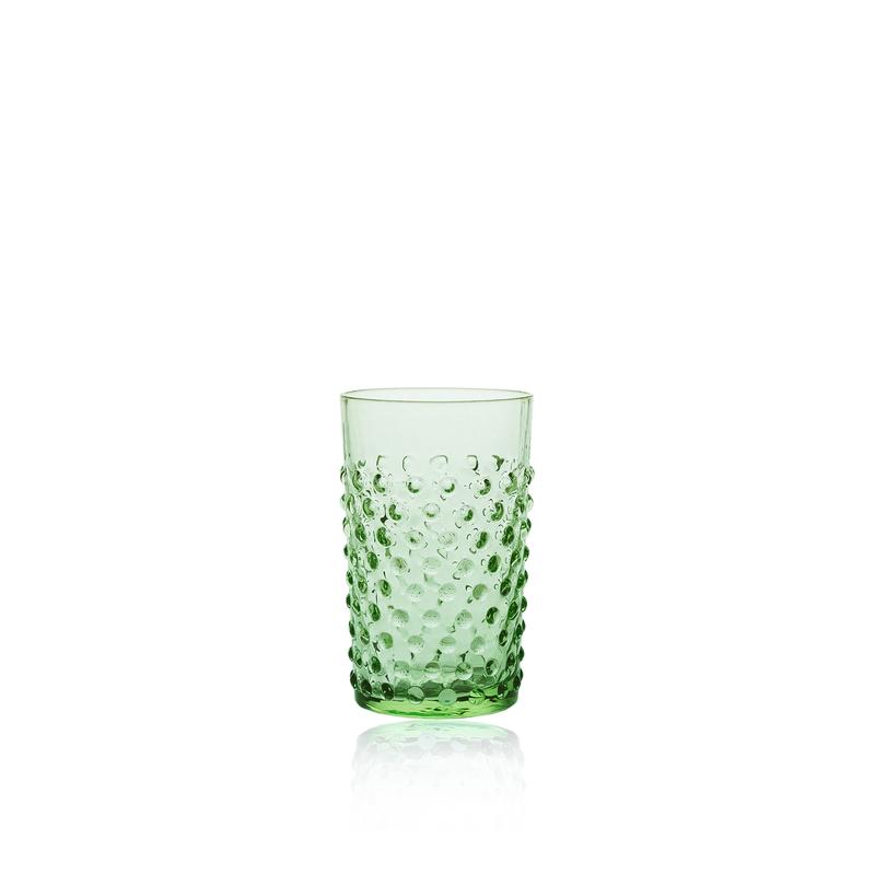 Hobnail glas - light green