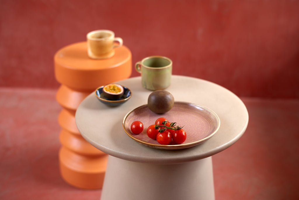 Chef ceramics hliðardiskur - rustic pink