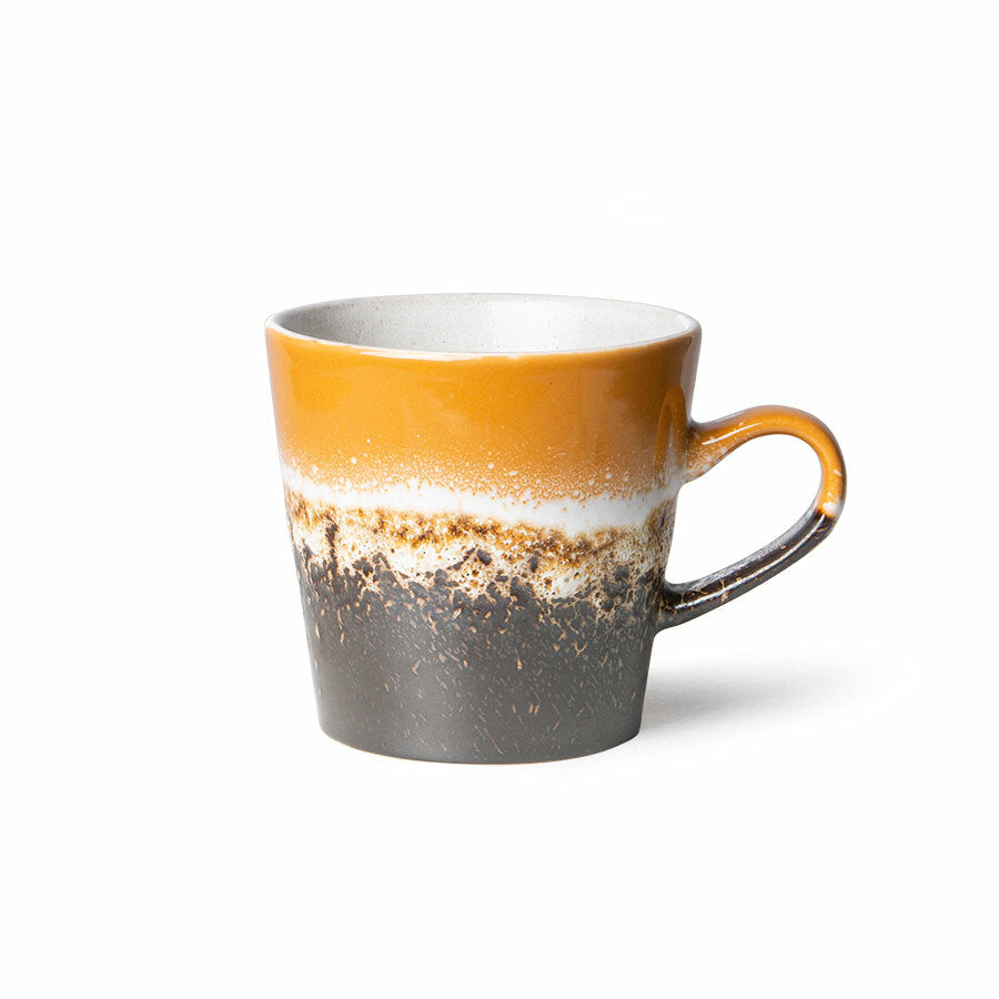 70's keramík americano bolli - fire