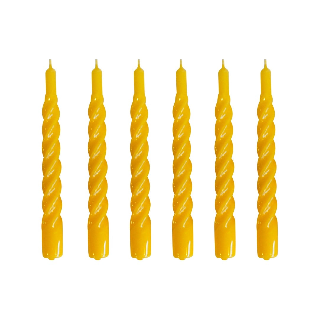 Snúin kerti - yellow